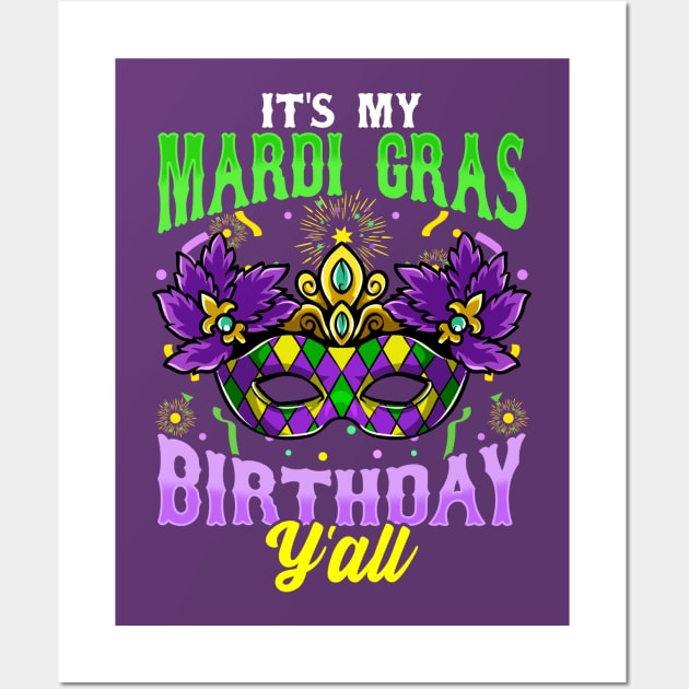 Mardi Gras Birthday Yall Wall Art by E